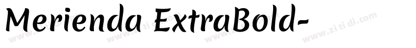 Merienda ExtraBold字体转换